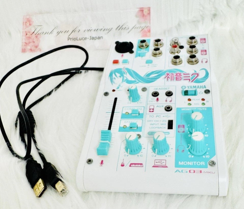 YAMAHA AG03 MIKU Audio Mixer Hatsune Miku Edition Used - Image 3 of 4