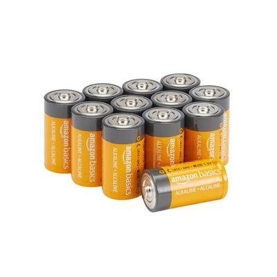 Amazon Basics Allzweck Alkali Batterien vom Typ C (Babyzellen) 1,5 V 5 Jahre