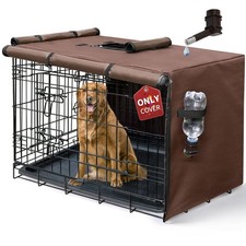 Dog Crate Cover, Waterproof Pet Kennel Cover 600D Heavy Duty Dog Cage Cover U...