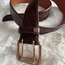 Vintage Ralph Lauren Italian Leather Belt Brown 1.75  Wide   Size L
