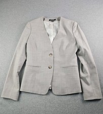 Brooks Brothers Blazer Womens 6 Ivory Loro Piana Wool Stretch Lined Stellita Fit