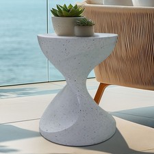 Concrete Twist Stool Table Outdoor Indoor Aceent Coffee Table End Side Table Dec