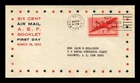 US COVER AIR MAIL SIX CENT BOOKLET FIRST DAY ISSUE SCOTT C25A
