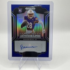 2025 Prizm Draft Picks - Draft Picks Autographs Shavon Revel Jr. Blue Prizm /249