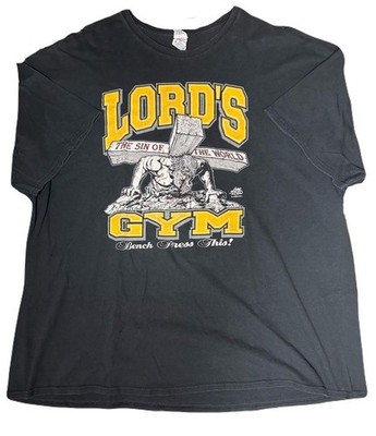 90s LORD'S GYM Vintage Black 4XL T-Shirt Hip-Hop Rap MLB NBA 90s LORD'S GYM Vintage Black 4XL T-Shirt Hip-Hop Rap MLB NBA