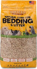 Sunseed Natural Corn Cob Bedding  Litter for Pet Birds and 350 cu in, Brown