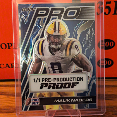 Pro Set Malik Nabers Goin' Pro Pre-Production Proof Insert 1/1 LSU
