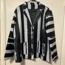Beetlejuice Costume Suit Jacket, Size XL, 23 in Arm to Arm, 28 in Long