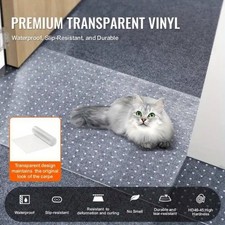 Transparent Vinyl Carpet Protector Heavy Duty Non Slip Plastic Floor  Mat