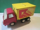 Vintage Tonka Mini Delivery Box Dump Truck 5” Red And Yellow 1970’s TOY