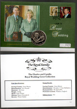 (B133)  Coin Cover 2005 CHARLES & CAMILLA  £5 COIN COVER PNC