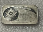 Vintage Freemasonry 1 Troy Oz .999 Fine Silver Bar- USSC