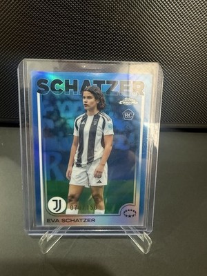 2025 Topps Chrome UWCL Eva Schatzer RC Blue Refractor /150 #51