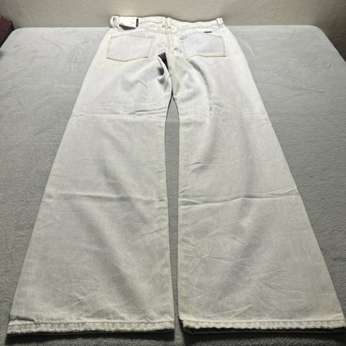 Grunge Ripped Knees Bootcut Baggy Jeans Womens  Sz 13 36x35 Hamilton Wide Flared