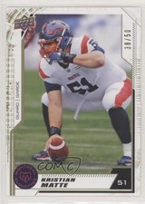 2020 Upper Deck CFL Gold 38/50 Kristian Matte #89 o4u