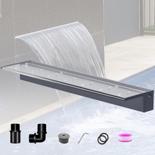 LONGRUN 90cm Pond Waterfall Blade Kit, Acrylic, 20cm Spillway