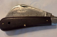 VINTAGE CAMILLUS N.Y. U.S.A. HAWKBILL DARK BROWN KNIFE.