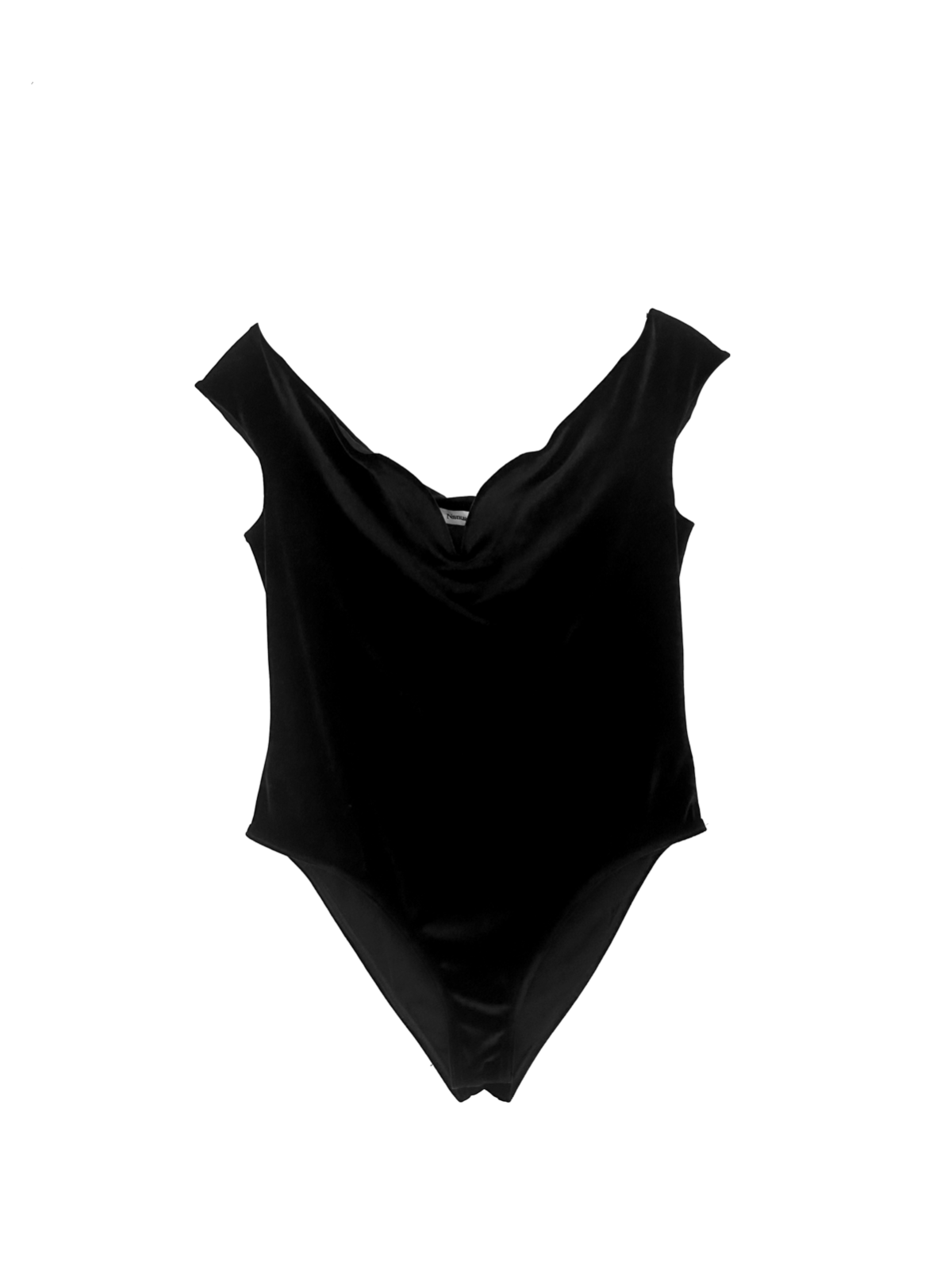 Nanushka Black Velvet Bodysuit Size M