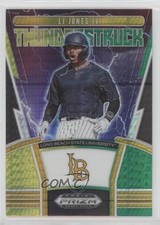 2020 Panini Prizm Draft Picks Thunderstruck Green & Yellow Hyper LJ Jones IV pi4