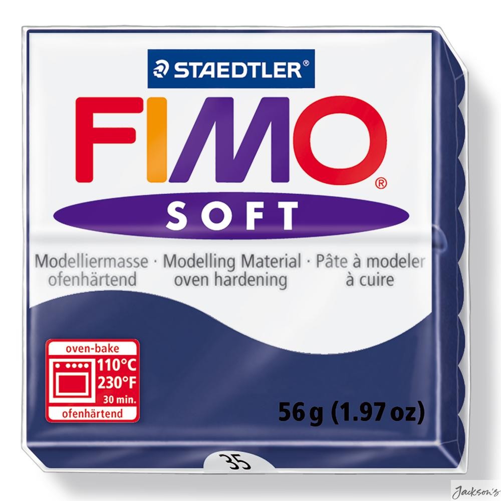 Staedtler Fimo Soft Modelling Clay Polymer 57g Windsor Blue Crafting