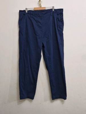 Seasalt Cornwall Waterdance Womens Navy High Waisted Trousers Tapered Size UK 20