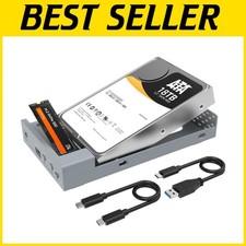 Dual Bay USB 3.2 Gen 2 Enclosure with Offline Clone for NVMe SSD  SATA Drives