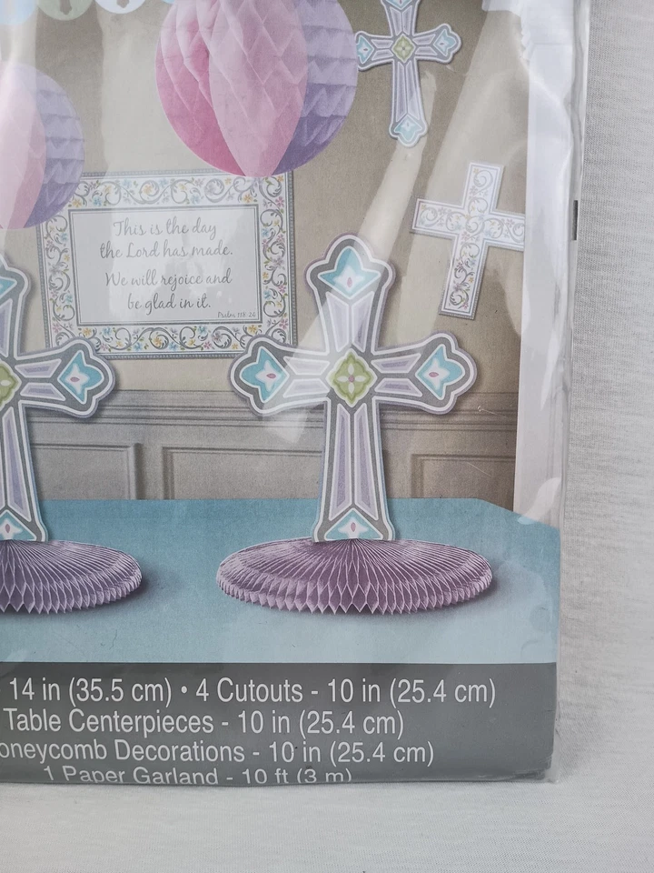 Religious Room Decorating Kit 10 PCs Amscan Table Decor New - Image 3 of 4