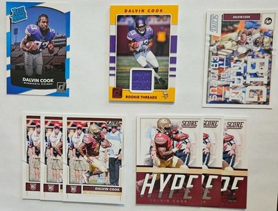 2017 Dalvin Cook Rookie lot~4xPro Bowl Vikings RB~ 9 cards *JERSEY* RATED ROOKIE