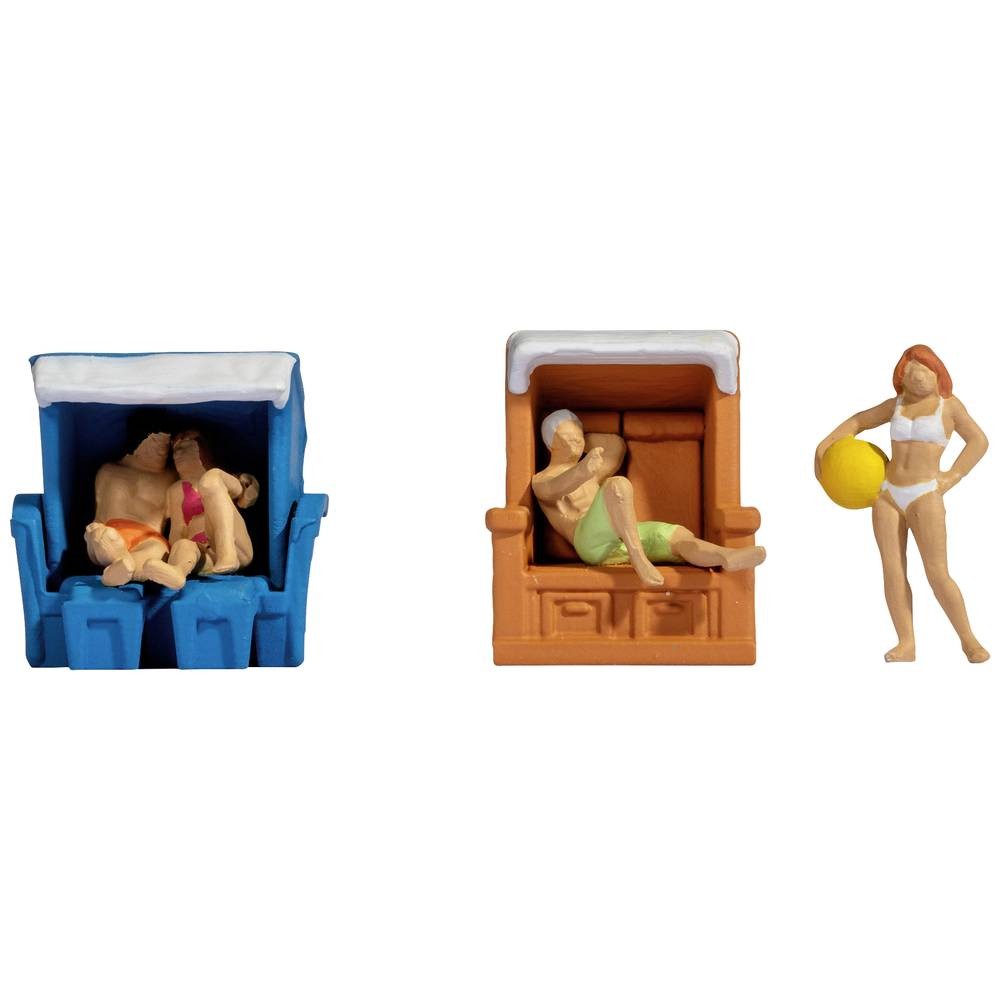 Figurines H0 Noch 15852 Dans le panier de plage peintes à la main pour diorama
