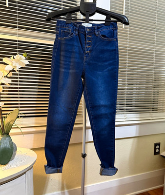 Nature Denim Women's Skinny Jeans Slim Fit High Rise Dark Wash