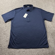 Collars Co Polo Shirt Men Extra Large Relaxed Blue Performance Dress Collar