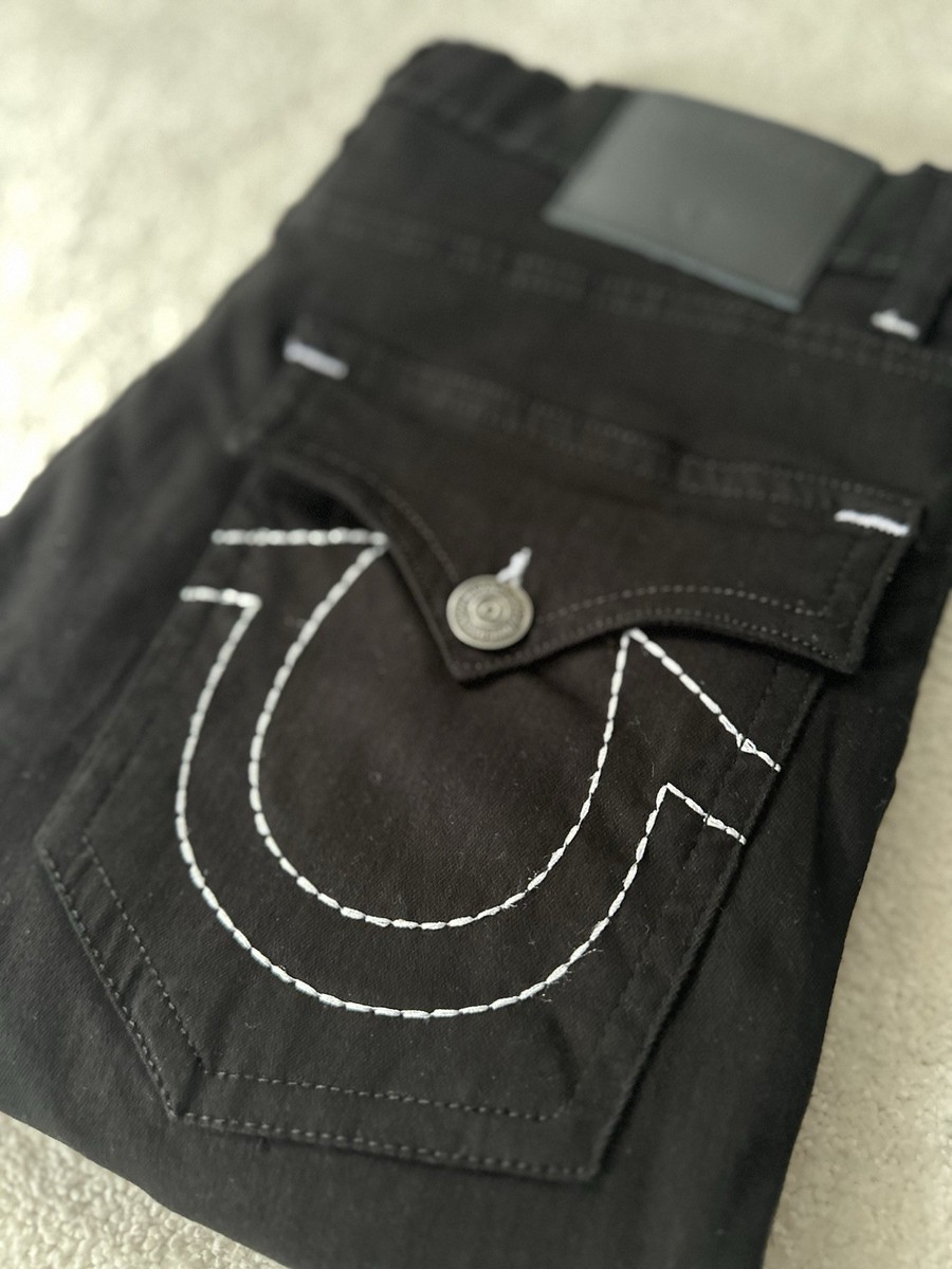 True Religion Rocco Jeans Black Skinny/Slim Fit Stretch New With