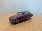 Vintage Dinky Toys No. 195 Jaguar 3.4L 1960s Saloon in Maroon Diecast Model Car