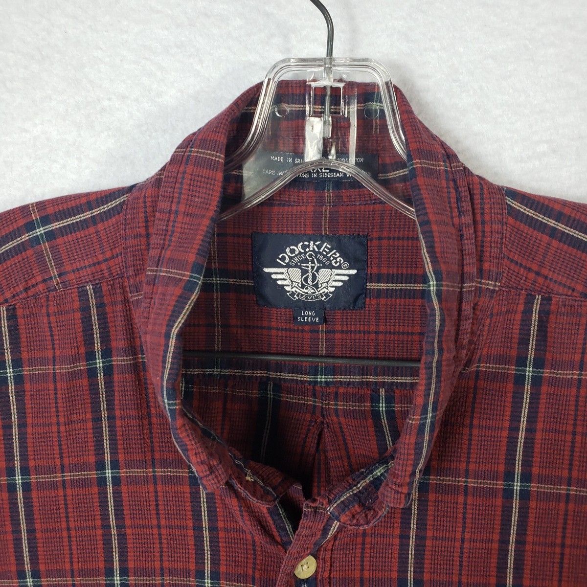 mens burgundy plaid dress shirt
