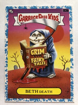 Garbage Pail Kids 2022 Topps Stickerbuch Worms Beth Death 83b blau 07/99
