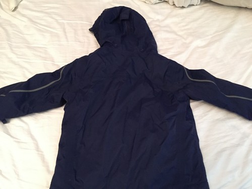 LANDS' END Navy Blue Size 4 Waterproof Jacket with Hood -- EXC