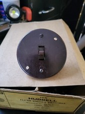 Vintage 3-14 Round Plate 3 Way Toggle Switch Onoff