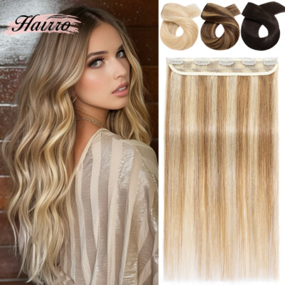 Russian Thick Clip In 100% Remy Human Hair Extensions Highlight 3/4 Full Head US