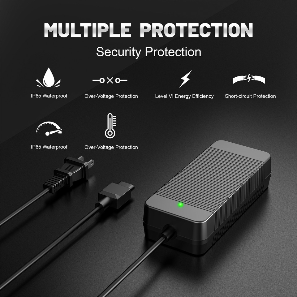 VOLOHAS 53,5 V 2 A Chargeur Universel pour NIU KQi3/KQi3 Pro/KQi3 ax/KQi2/KQi2 Pro Trottinette VOLOHAS 53,5 V 2 A Chargeur Universel pour NIU KQi3/KQi3 Pro/KQi3 ax/KQi2/KQi2 Pro Trottinette