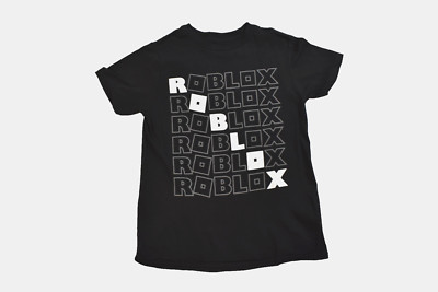 Roblox Youth Boys Roblox Stack Graphic Black Shirt NWT Small