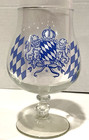 VTG 2 Oktoberfest German Lion Crest Blue & White Checkered Flag Beer Goblet RARE — photo 3
