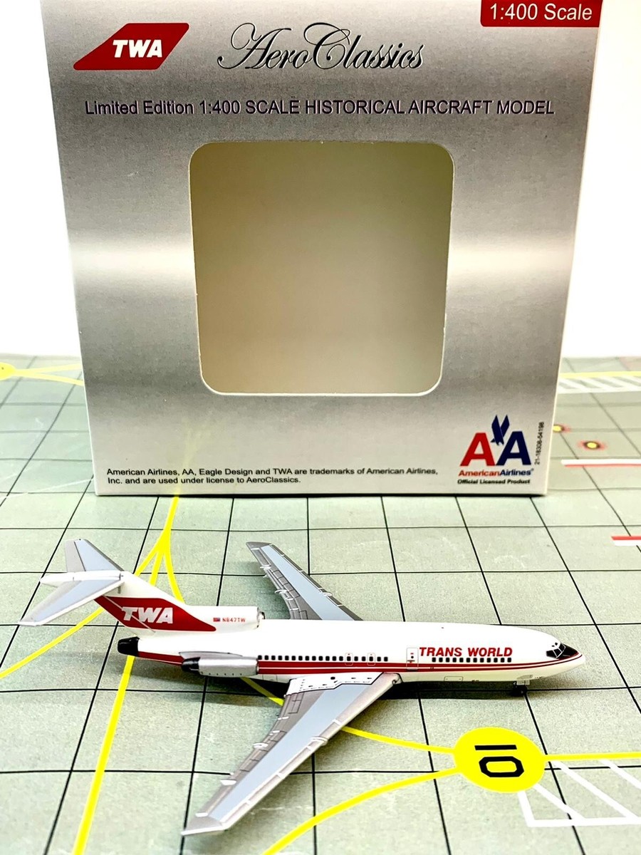 AeroClassics 1:400 TWA Trans World Boeing 727-100 N847TW | eBay