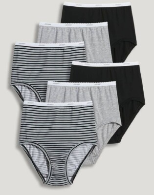 6 Pair Women's Jockey Classic Briefs - Size 6 (M) -New in Pkg.