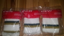 New CCM Hockey Youth Hockey Socks 24" Green White SEALED LOT OF 3