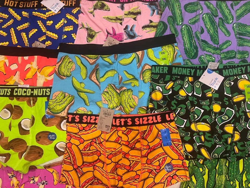 NWT 7x MENS XL trunks BULK (Brilliant Basics) printed funny underwear briefs - image 4 of 4