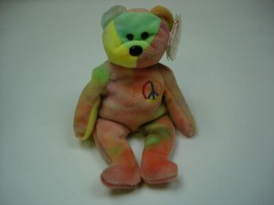 peace beanie baby pvc pellets
