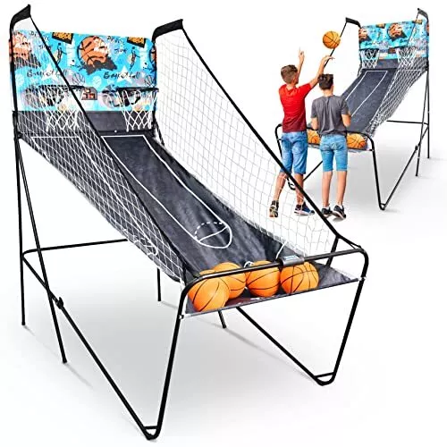 Indoor dual basketball sale hoop