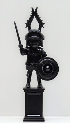 RITTER STATUE SCHWARZER RITTER AUF SÄULE E PLAYMOBIL   Ritterburg Kloster CUSTOM