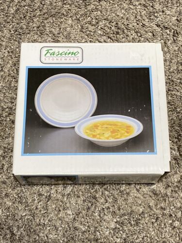 SET OF 2 FASCINO YAMAKA STONEWARE JAPAN VINTAGE CEREAL BOWLS