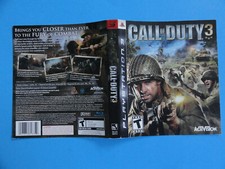 PLAYSTATION 3 CALL OF DUTY 3 - ORIGINAL COVER ART  NO GAME OR CASE 
